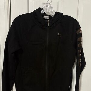 Puma Black Hoodie with Bronze Accents
